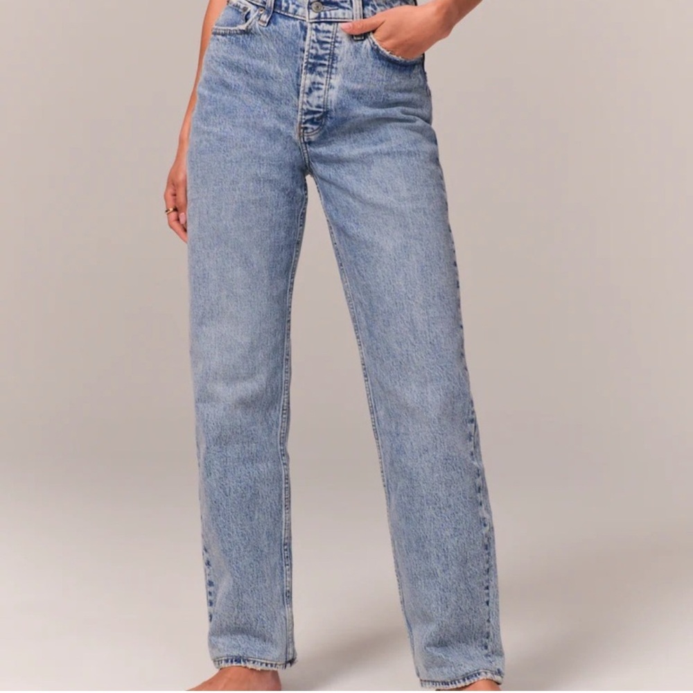 Abercrombie & Fitch The Dad High Rise | Light Blue High Rise Jeans | Size 27/4R